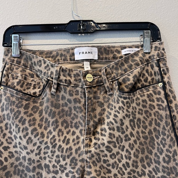 FRAME Animal Print Skinny Jeans - Picture 6 of 7